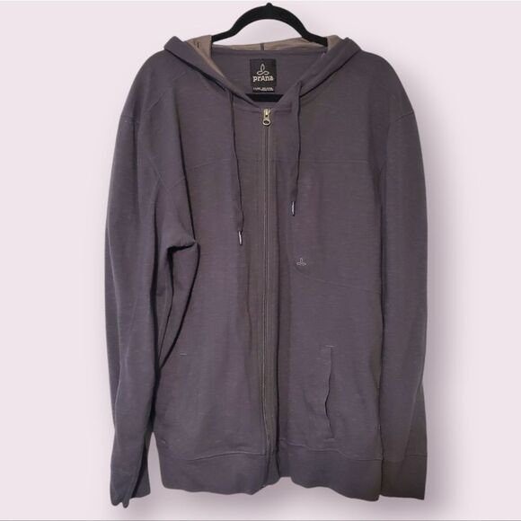 Prana Other - Prana Jacket Mens X Large Gray Hooded Full ZIp Outdoor XL w/ Pockets | EUC